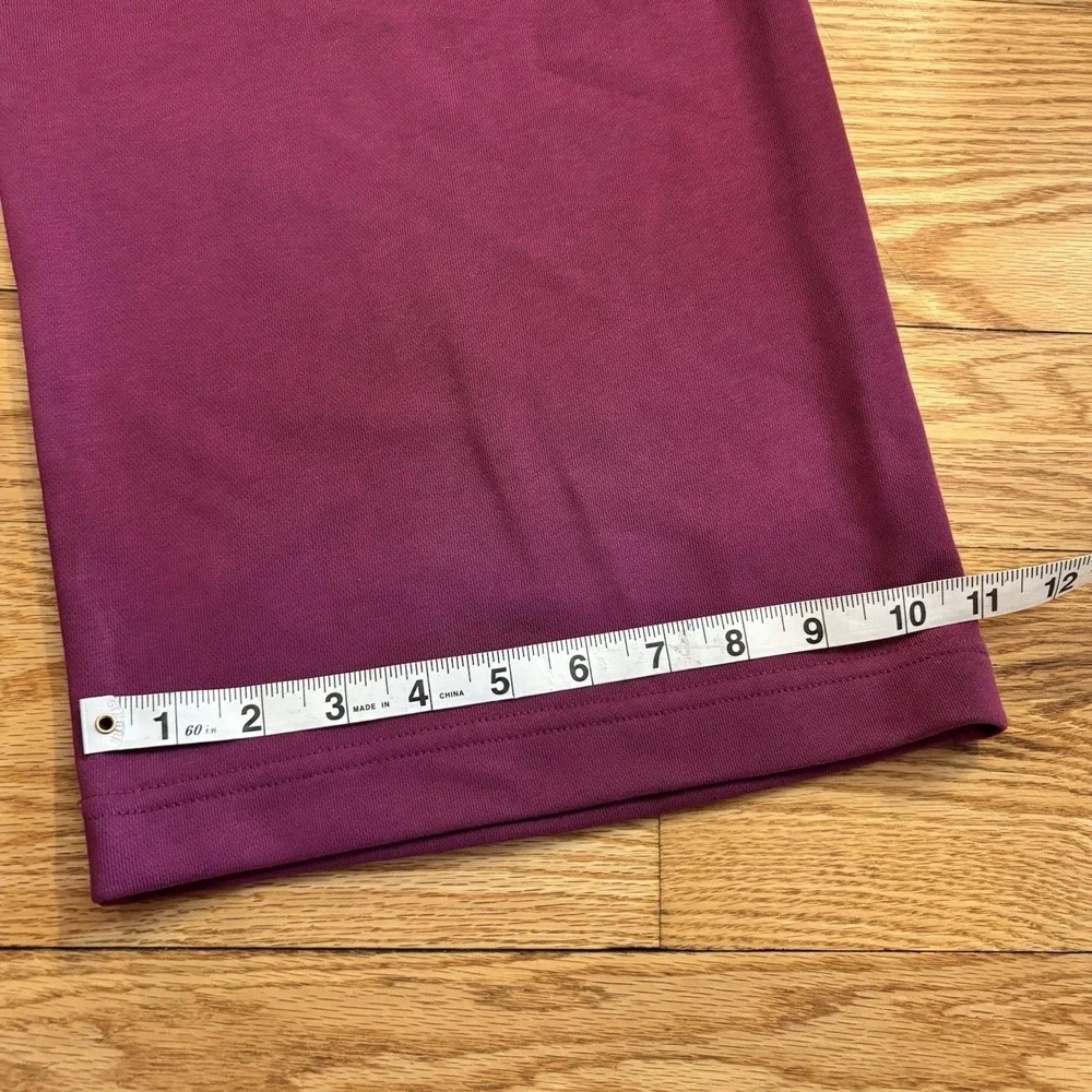 Fabletics Year Round Terry Pant Wide Leg  Sweatpants Berry Crush Purple L Short - Picture 10 of 10